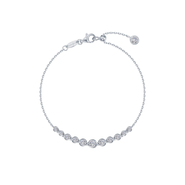 SS 0.96CTW Simulated Diamond Graduated Bezel Set Bracelet by Lafonn Kiefer Jewelers Lutz, FL