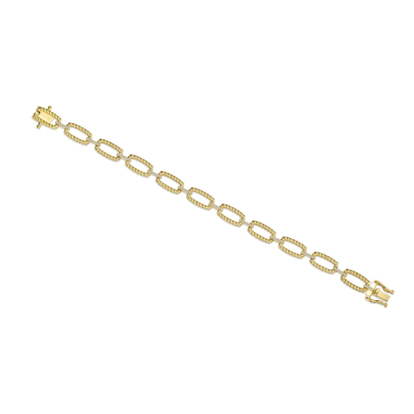 SS/GP 0.65CTW Simulated Diamond Cable Link Bracelet by Lafonn Image 2 Kiefer Jewelers Lutz, FL