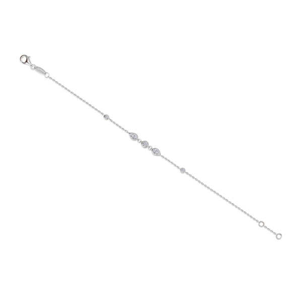 SS 0.57CTW Simulated Diamond Teardrop Station Bracelet by Lafonn Image 2 Kiefer Jewelers Lutz, FL