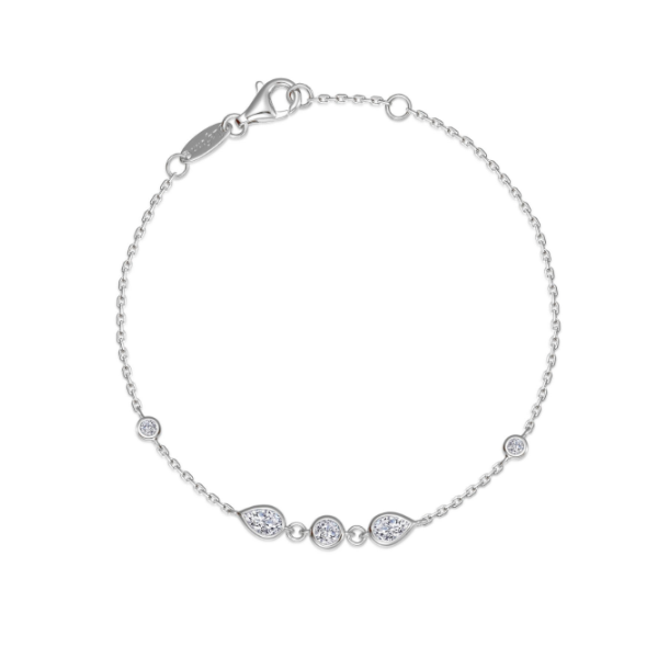 SS 0.57CTW Simulated Diamond Teardrop Station Bracelet by Lafonn Kiefer Jewelers Lutz, FL
