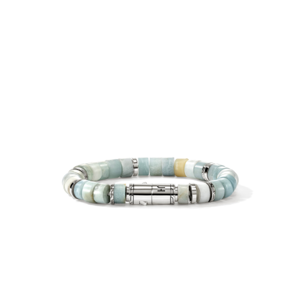 SS Ocean Heishi 9MM Bracelet Multi Color Quartzite by John Hardy Kiefer Jewelers Lutz, FL