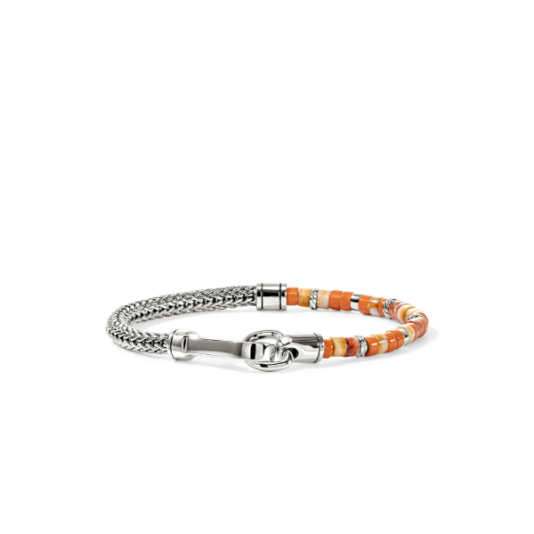 SS Heishi Orange and Red Spiny Oyster Bracelet Kiefer Jewelers Lutz, FL