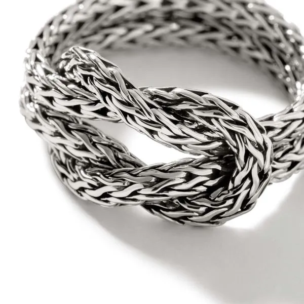 John Hardy Sterling Silver Classic Love Knot Chain Ring Image 2 Kiefer Jewelers Lutz, FL
