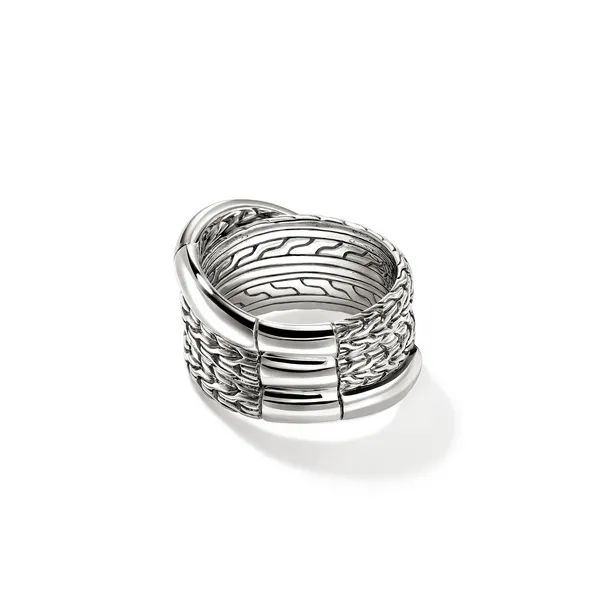 John Hardy Sterling Silver Essentials Crossover Ring Image 2 Kiefer Jewelers Lutz, FL