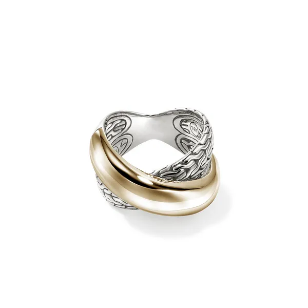 John Hardy 14KY and Sterling Silver Essentials Crossover Ring similar item image