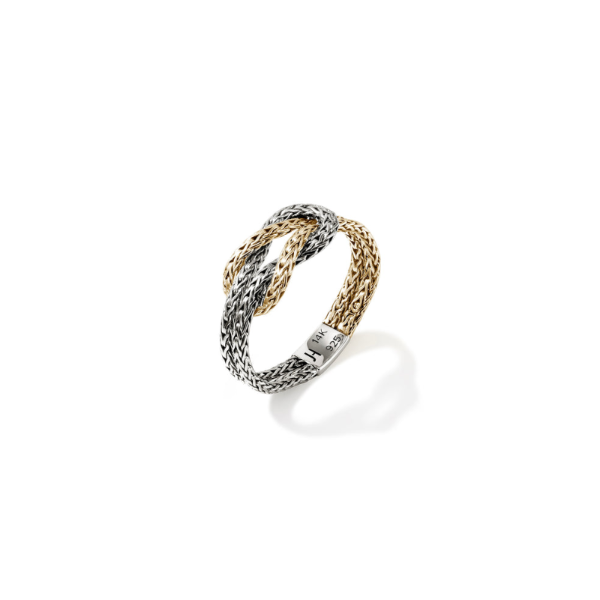 John Hardy 14KY and Sterling Silver Love Knot Ring Image 3 Kiefer Jewelers Lutz, FL