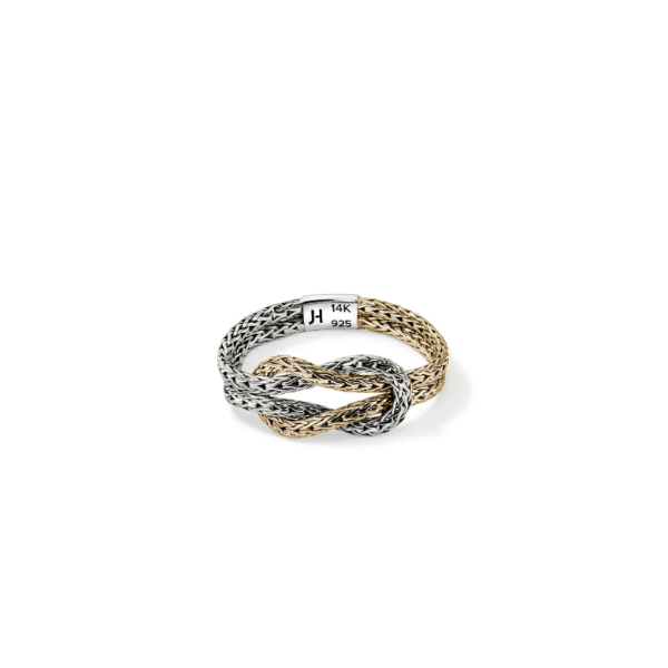 John Hardy 14KY and Sterling Silver Love Knot Ring Kiefer Jewelers Lutz, FL