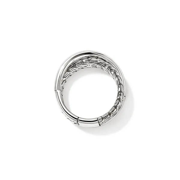 John Hardy Sterling Silver Essentials Crossover Ring Image 4 Kiefer Jewelers Lutz, FL