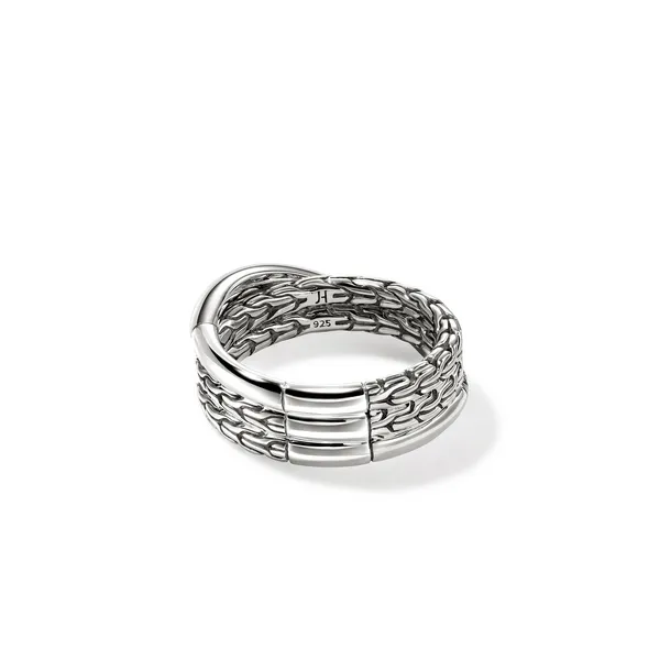 John Hardy Sterling Silver Essentials Crossover Ring Image 2 Kiefer Jewelers Lutz, FL