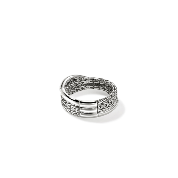 John Hardy Sterling Silver Essentials Crossover Ring Image 2 Kiefer Jewelers Lutz, FL