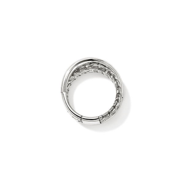 John Hardy Sterling Silver Essentials Crossover Ring Image 4 Kiefer Jewelers Lutz, FL