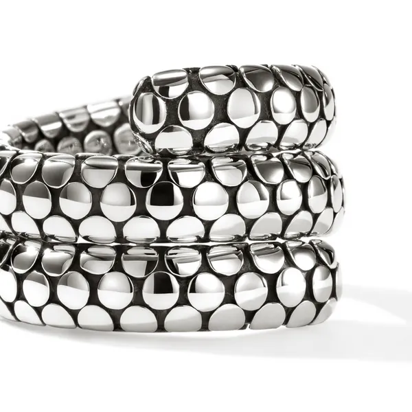 John Hardy SS Dot Double Coil Ring Image 3 Kiefer Jewelers Lutz, FL