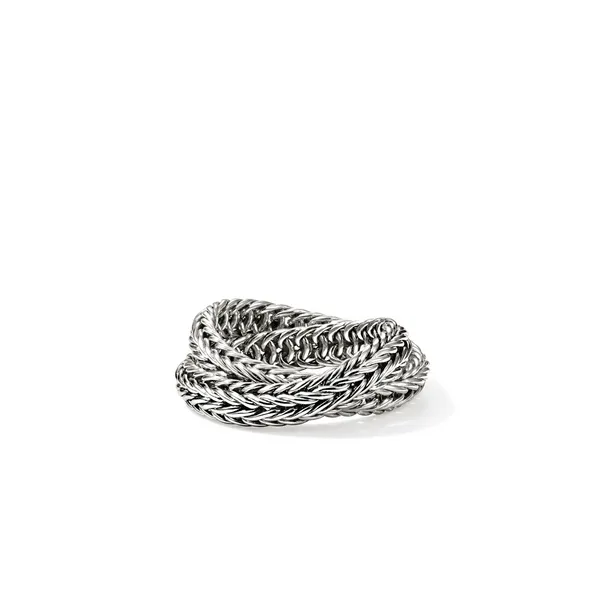 John Hardy SS Icon Chevron Chain Crossover Ring Image 3 Kiefer Jewelers Lutz, FL
