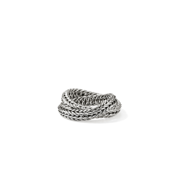 John Hardy SS Icon Chevron Chain Crossover Ring Image 3 Kiefer Jewelers Lutz, FL