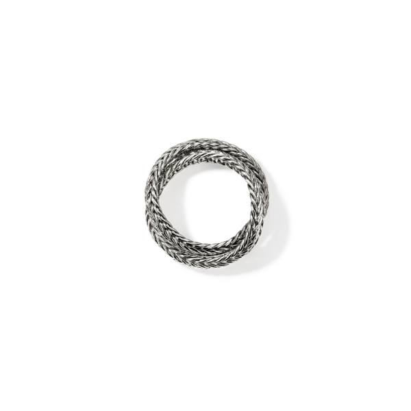 John Hardy SS Icon Chevron Chain Crossover Ring Image 4 Kiefer Jewelers Lutz, FL