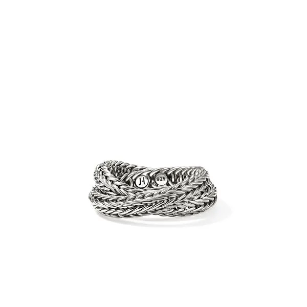 John Hardy SS Icon Chevron Chain Crossover Ring Kiefer Jewelers Lutz, FL