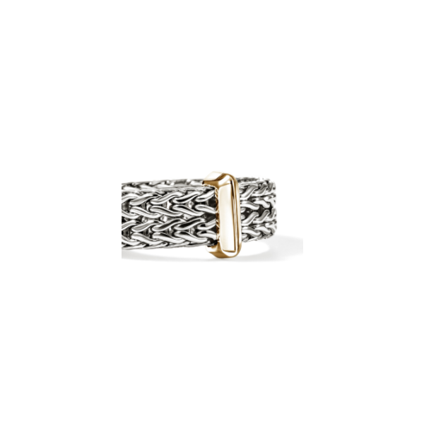 John Hardy SS/14KY Icon Link Bar Ring Image 2 Kiefer Jewelers Lutz, FL