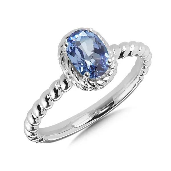 Sterling Silver Created Blue Sapphire Ring Kiefer Jewelers Lutz, FL