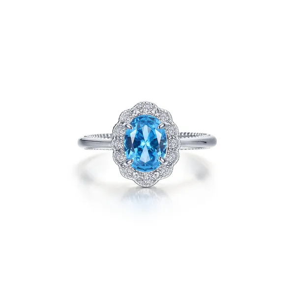 SS Simulated Diamond and Blue Topaz Cloud Essence Ring by Lafonn Kiefer Jewelers Lutz, FL