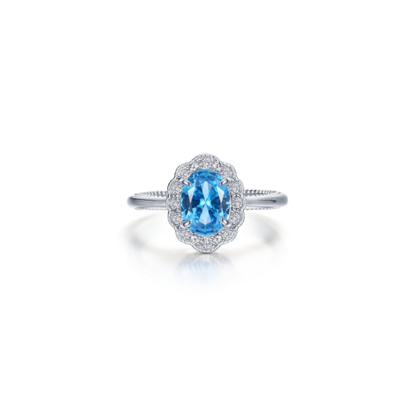 SS Simulated Diamond and Blue Topaz Cloud Essence Ring by Lafonn Kiefer Jewelers Lutz, FL