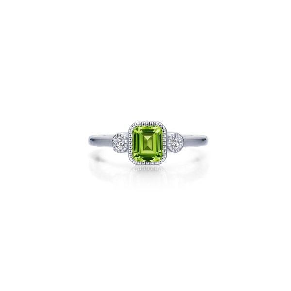 Sterling Silver Simulated Diamond & Peridot Ring Kiefer Jewelers Lutz, FL