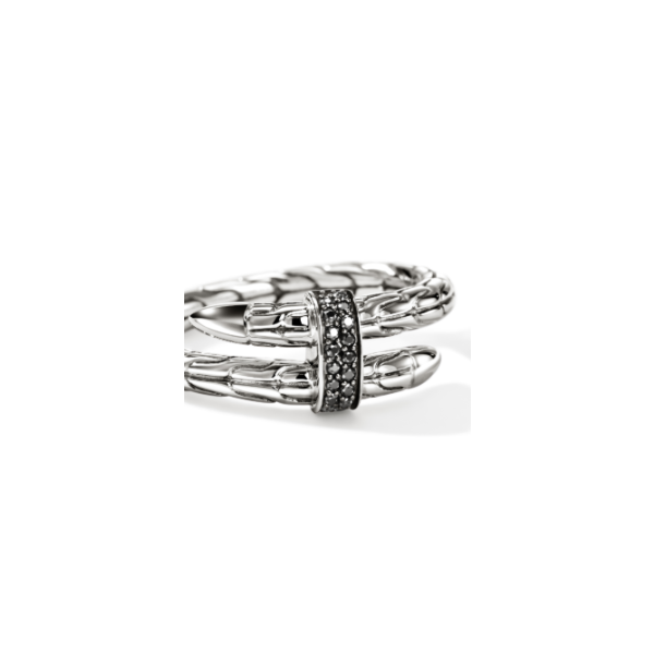 SS Spear Single Wrap Ring with Black Sapphres by John Hardy Image 2 Kiefer Jewelers Lutz, FL