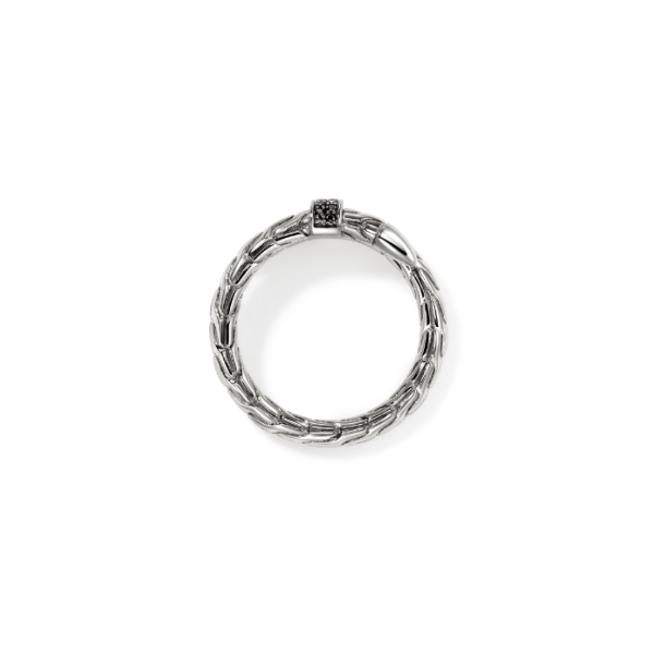 SS Spear Single Wrap Ring with Black Sapphres by John Hardy Image 3 Kiefer Jewelers Lutz, FL