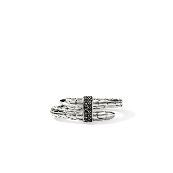 SS Spear Single Wrap Ring with Black Sapphres by John Hardy Kiefer Jewelers Lutz, FL