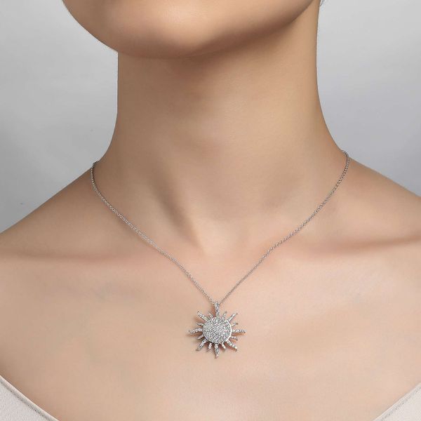 Lafonn Sunburst Necklace Image 2 Kiefer Jewelers Lutz, FL
