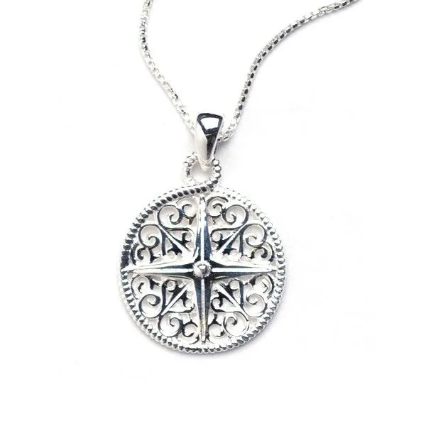 Sterling Silver Compass Pendant Kiefer Jewelers Lutz, FL