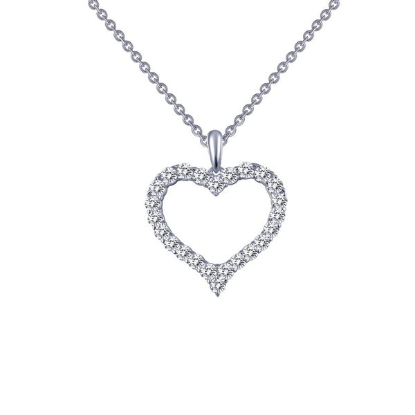 Sterling Silver Simulated Diamond Heart Necklace Kiefer Jewelers Lutz, FL