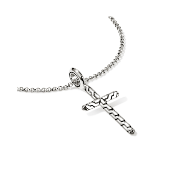 John Hardy SS Essentials Spritiual Cross Pendant Image 2 Kiefer Jewelers Lutz, FL