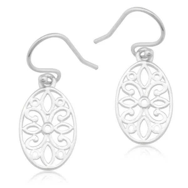 Southern Gates® Oval Flower Scroll Earrings Kiefer Jewelers Lutz, FL