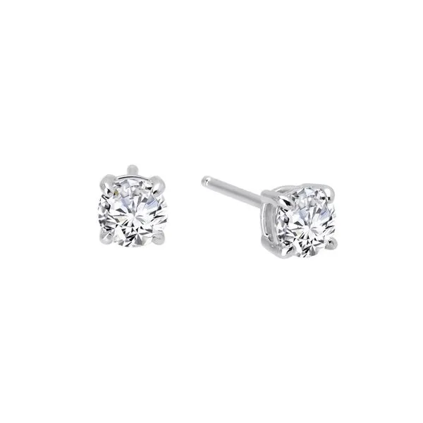 Sterling silver Simulated Diamond 1.5CTW Stud Earrings Kiefer Jewelers Lutz, FL