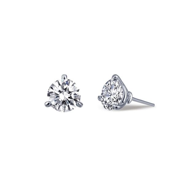 Sterling Silver Simulated Diamond Round Stud Earring Kiefer Jewelers Lutz, FL