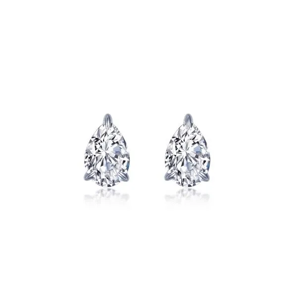 Sterling Silver 4ctw Simulated Diamond Pear Stud Earrings Kiefer Jewelers Lutz, FL