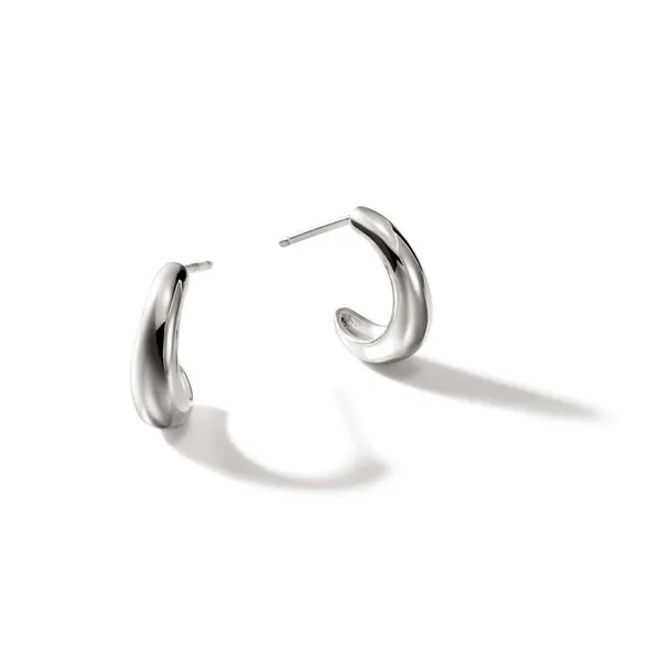 John Hardy Sterling Silver Surf Small J Hoop Earring Kiefer Jewelers Lutz, FL