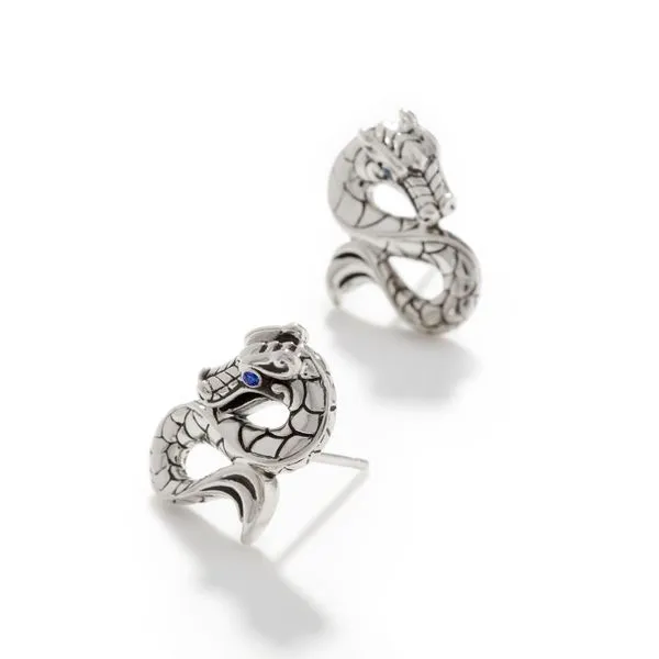 John Hardy Sterling Silver Naga Stud Earrings Kiefer Jewelers Lutz, FL
