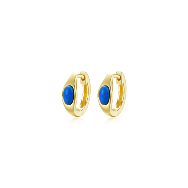 Lafonn Reconstituted Turquoise Huggie Earrings Kiefer Jewelers Lutz, FL