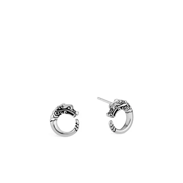 John Hardy Sterling Silver Naga Stud Earrings Kiefer Jewelers Lutz, FL