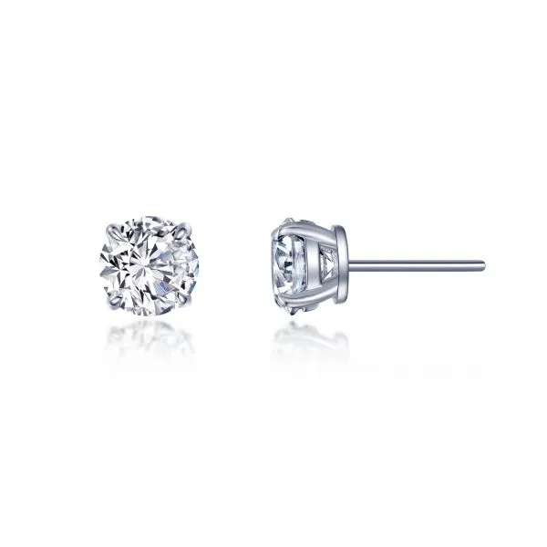 Sterling Silver 4ctw Simulated Diamond Stud Earrings Kiefer Jewelers Lutz, FL
