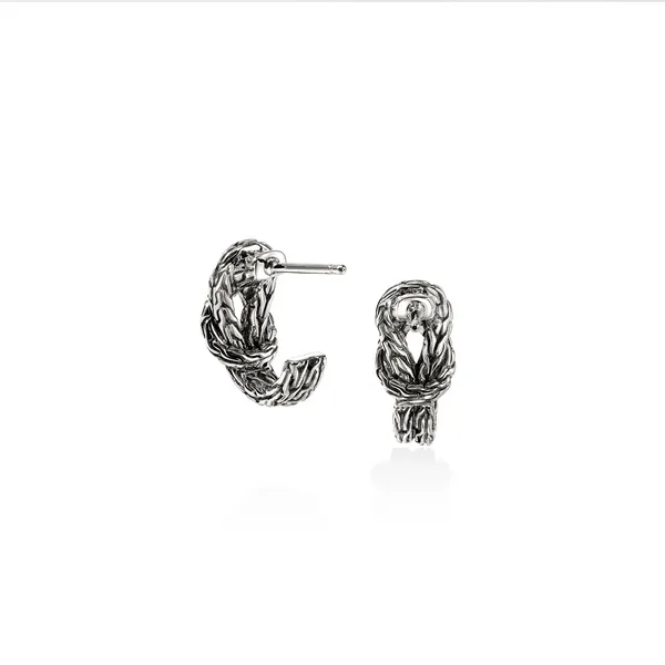 John Hardy Sterling Silver Love Knot Earrings Image 2 Kiefer Jewelers Lutz, FL