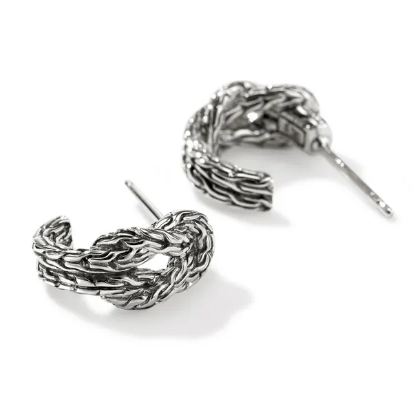 John Hardy Sterling Silver Love Knot Earrings Image 3 Kiefer Jewelers Lutz, FL
