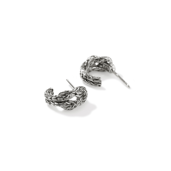 John Hardy Sterling Silver Love Knot Earrings Image 3 Kiefer Jewelers Lutz, FL