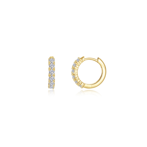 SS/GP 0.60CTW Simulated Diamond Huggie Hoop Earrings by Lafonn Kiefer Jewelers Lutz, FL