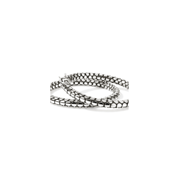 John Hardy SS Dot Hoop Earrings Image 3 Kiefer Jewelers Lutz, FL