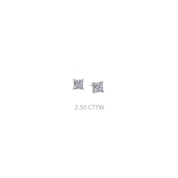 SS 2.5CTW Simulated Princess Cut Diamond Stud Earrings by Lafonn Kiefer Jewelers Lutz, FL