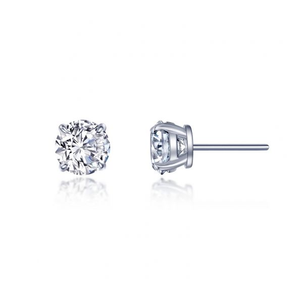Sterling Silver 4ctw Simulated Diamond Stud Earrings Kiefer Jewelers Lutz, FL