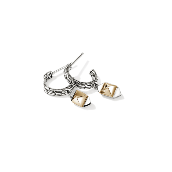 SS/14KY Icon Stud Drop Earrings by John Hardy Image 2 Kiefer Jewelers Lutz, FL