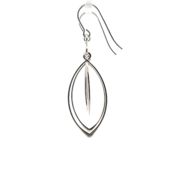 SS Double Marquise Drop Earrings Image 3 Kiefer Jewelers Lutz, FL